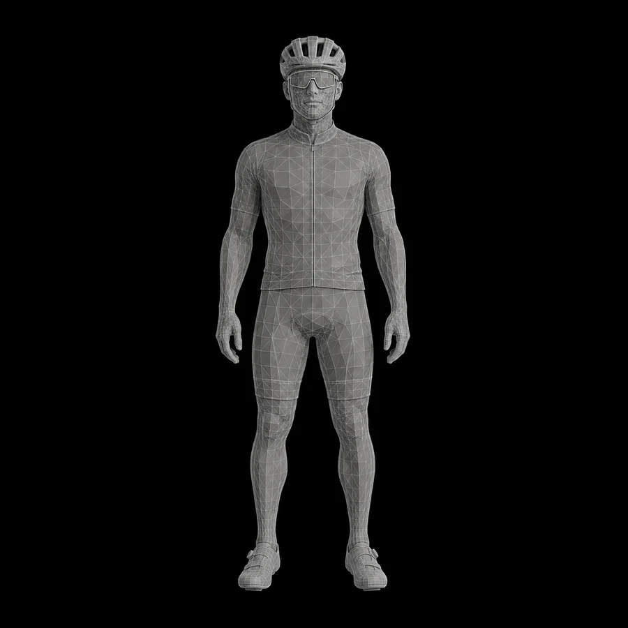 Front view of the rider mesh