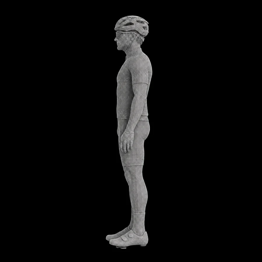 Side view of the rider mesh